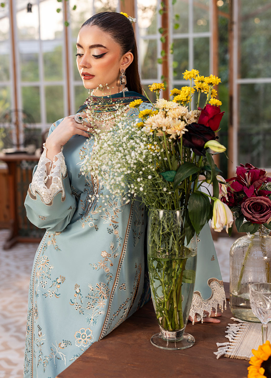 CT22005 Freesia - Roses De Feu | Unstitched Lawn | 3 Piece