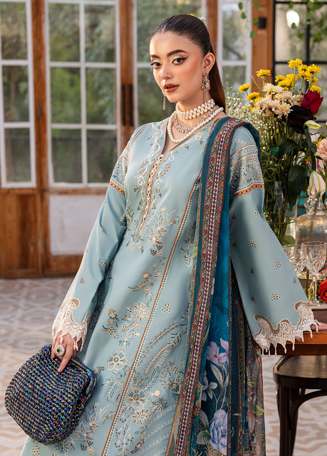 CT22005 Freesia - Roses De Feu | Unstitched Lawn | 3 Piece