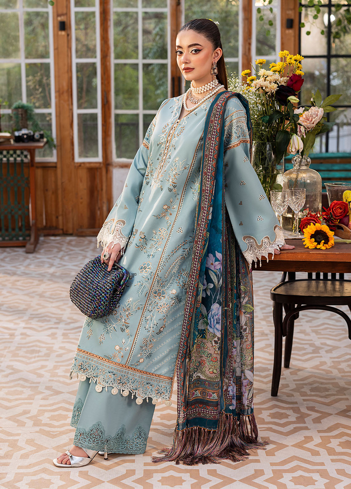 CT22005 Freesia - Roses De Feu | Unstitched Lawn | 3 Piece