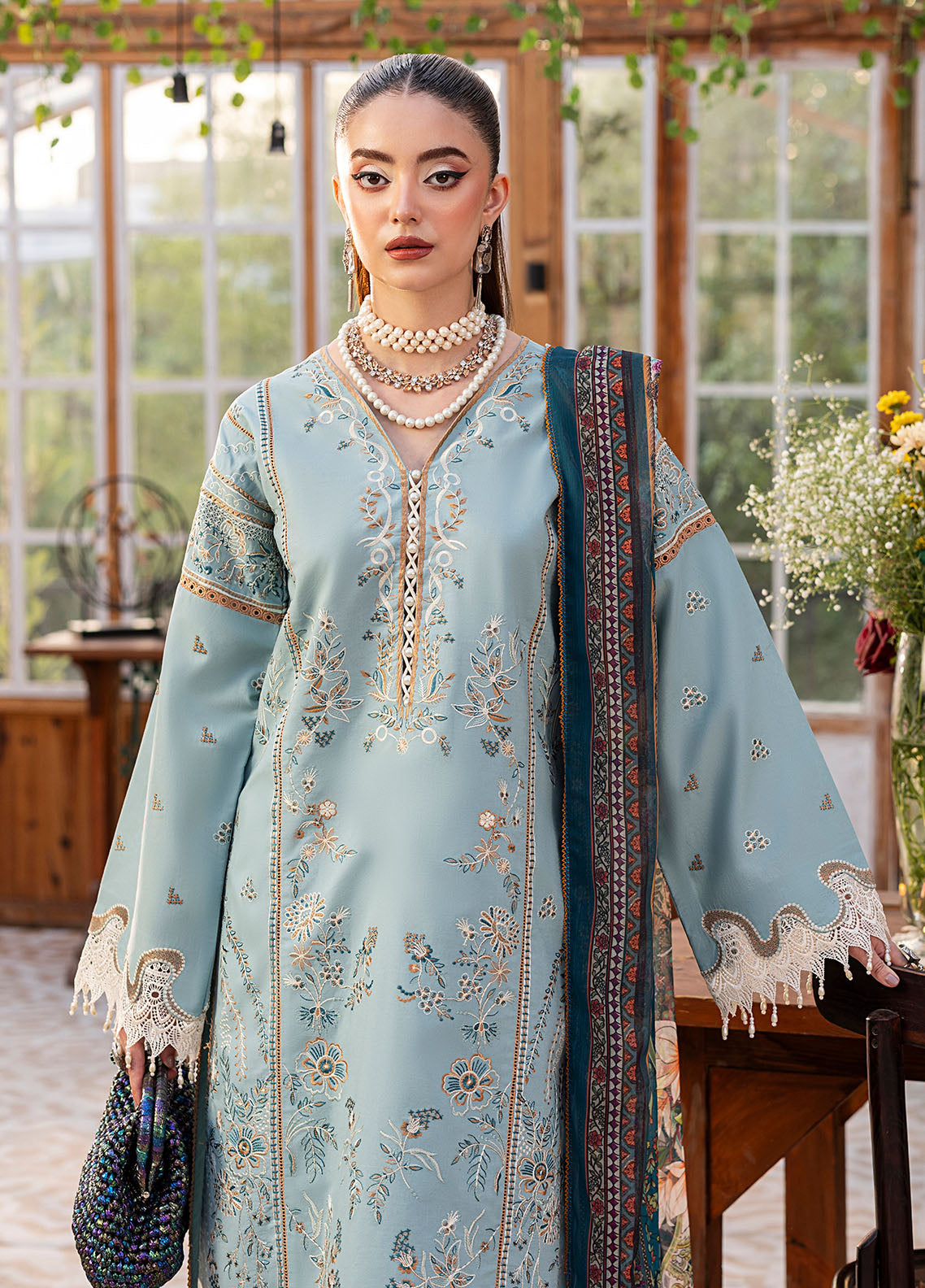 CT22005 Freesia - Roses De Feu | Unstitched Lawn | 3 Piece
