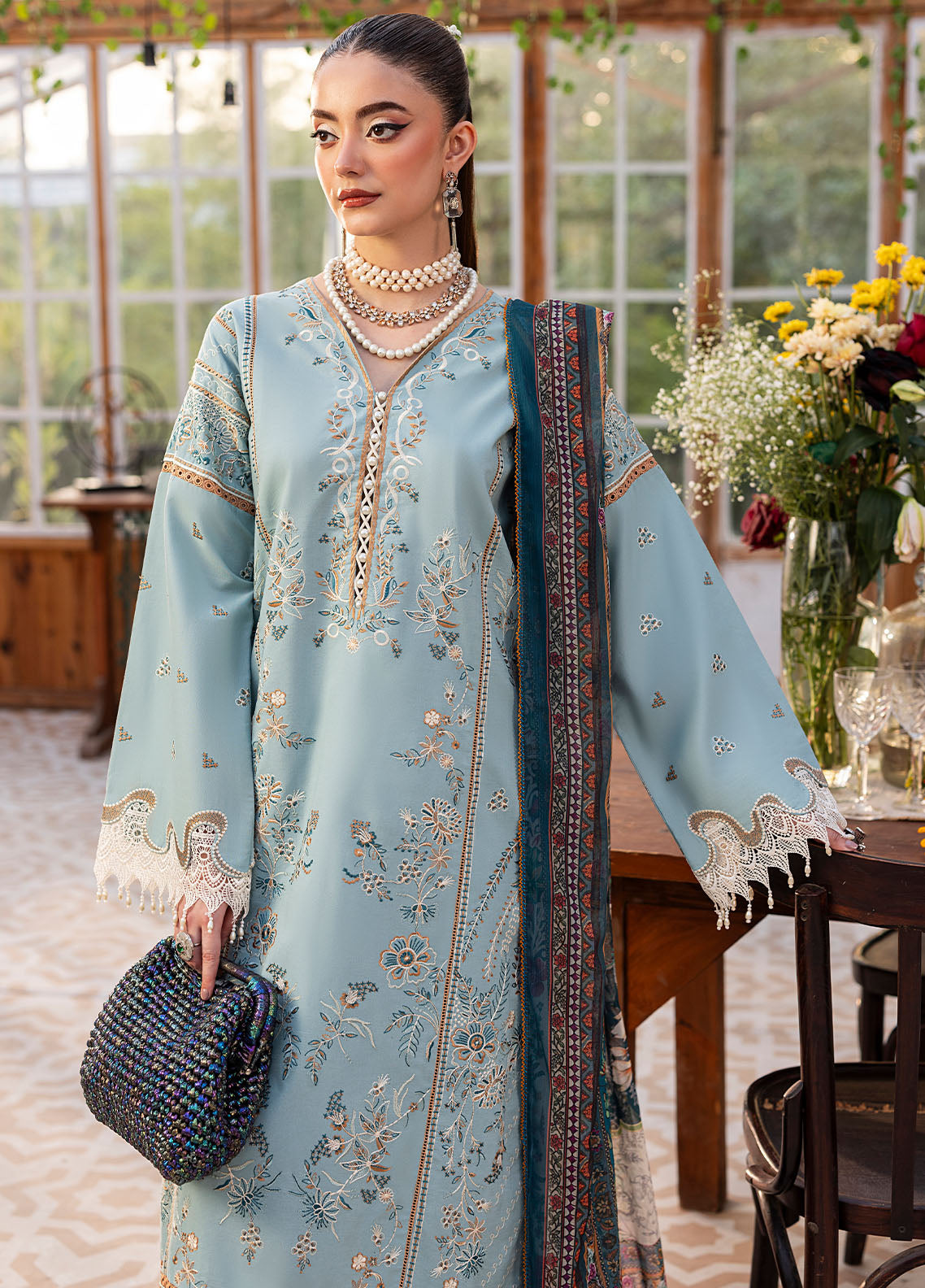 CT22005 Freesia - Roses De Feu | Unstitched Lawn | 3 Piece
