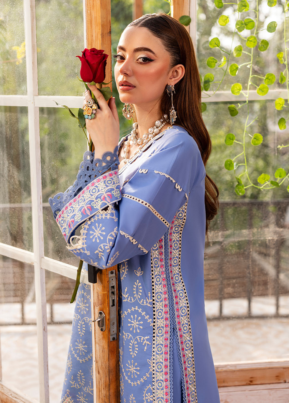 CT22001 Fleur - Roses De Feu | Unstitched Lawn | 3 Piece