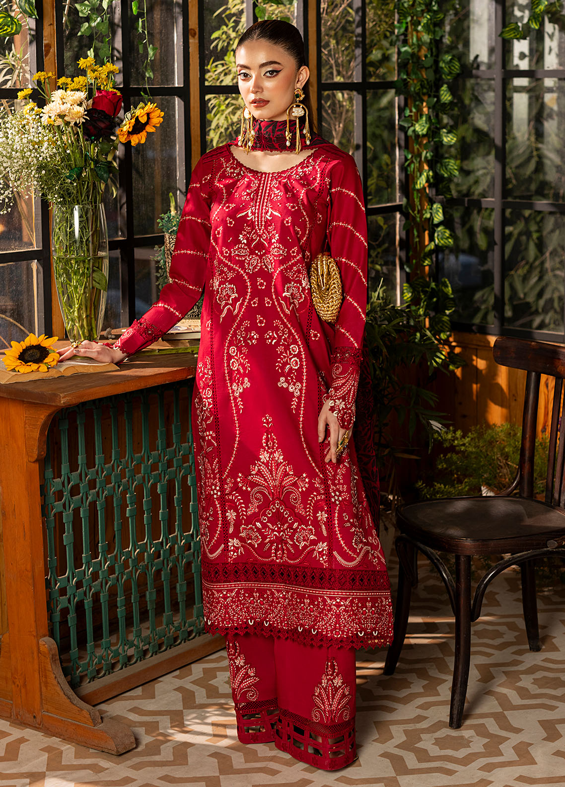 CT22003 Rosee - Roses De Feu | Unstitched Lawn | 3 Piece