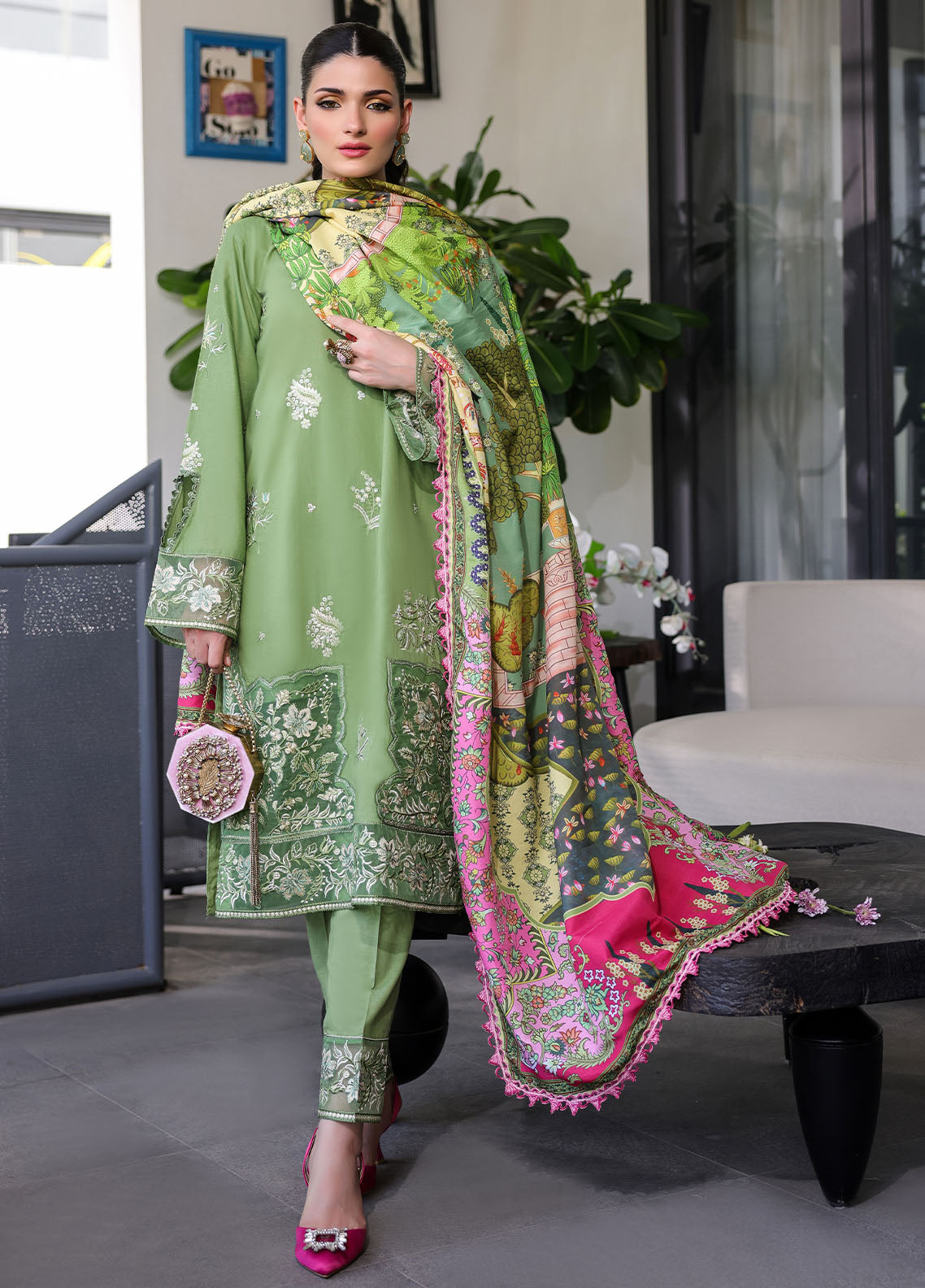 CT-11004 Sage - Sera | Unstitched | 3 Piece