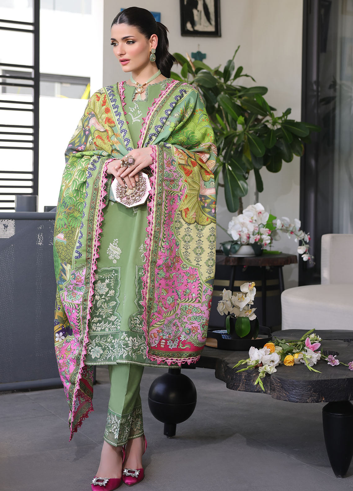 CT-11004 Sage - Sera | Unstitched | 3 Piece