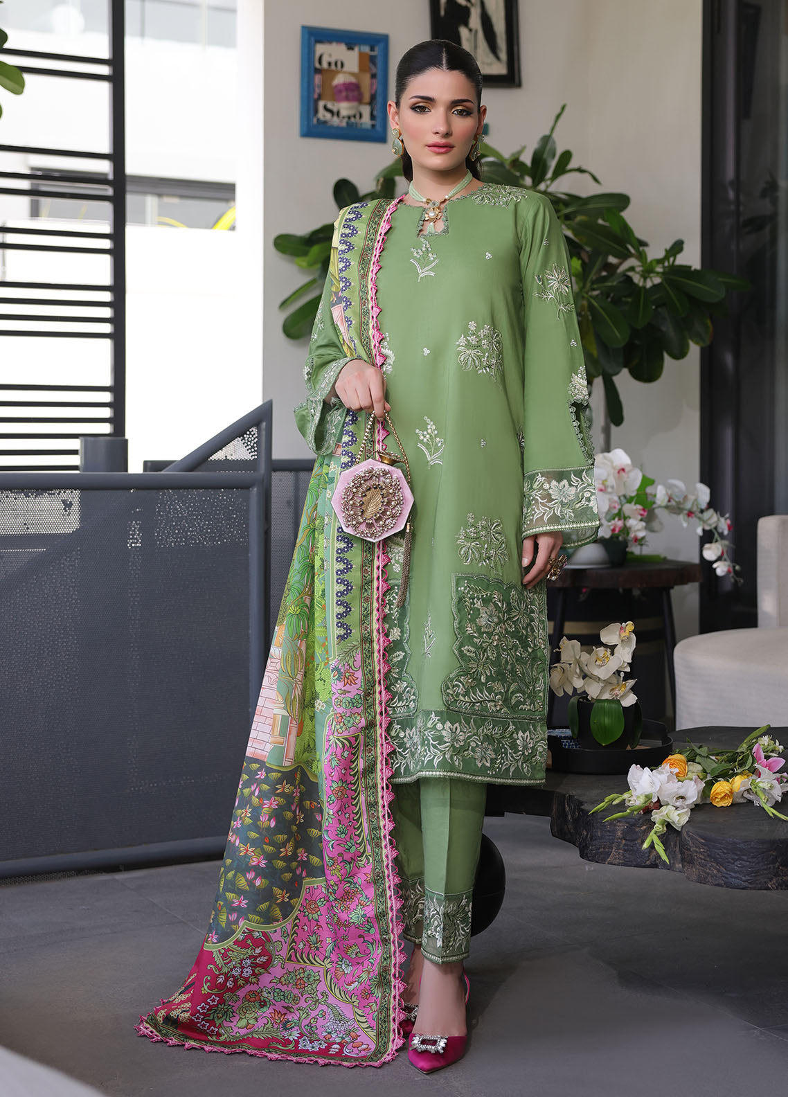 CT-11004 Sage - Sera | Unstitched | 3 Piece