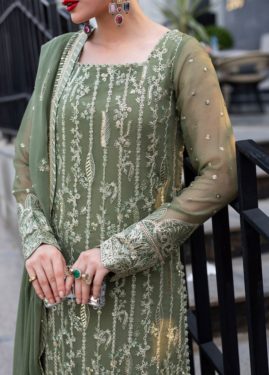 CT 25006 Mist - At First Glance | Unstitched Chiffon | 3 Piece