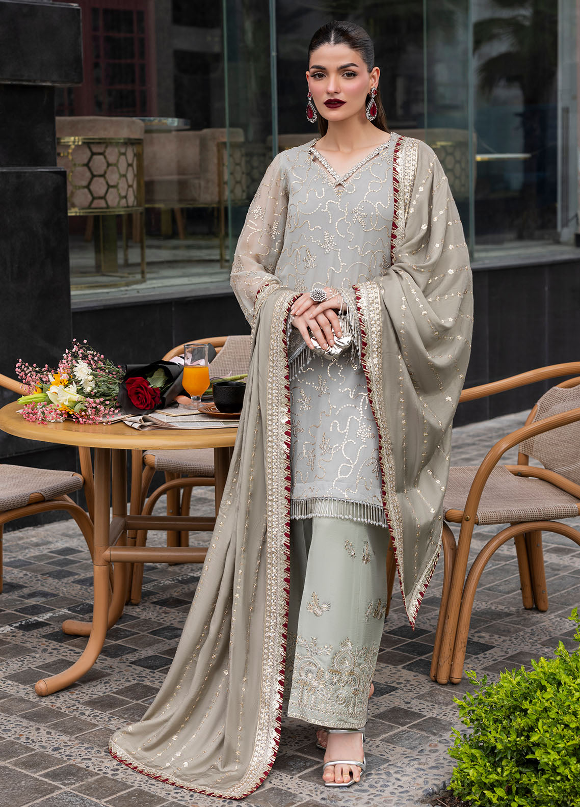 CT 25007 Dew - At First Glance | Unstitched Chiffon | 3 Piece