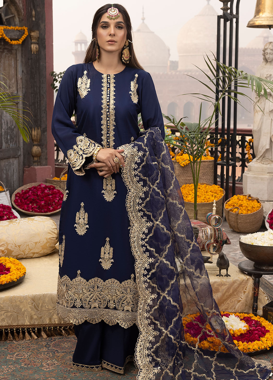 BR-1201 Afrozeh - Durnaz | Unstitched | 3 Piece