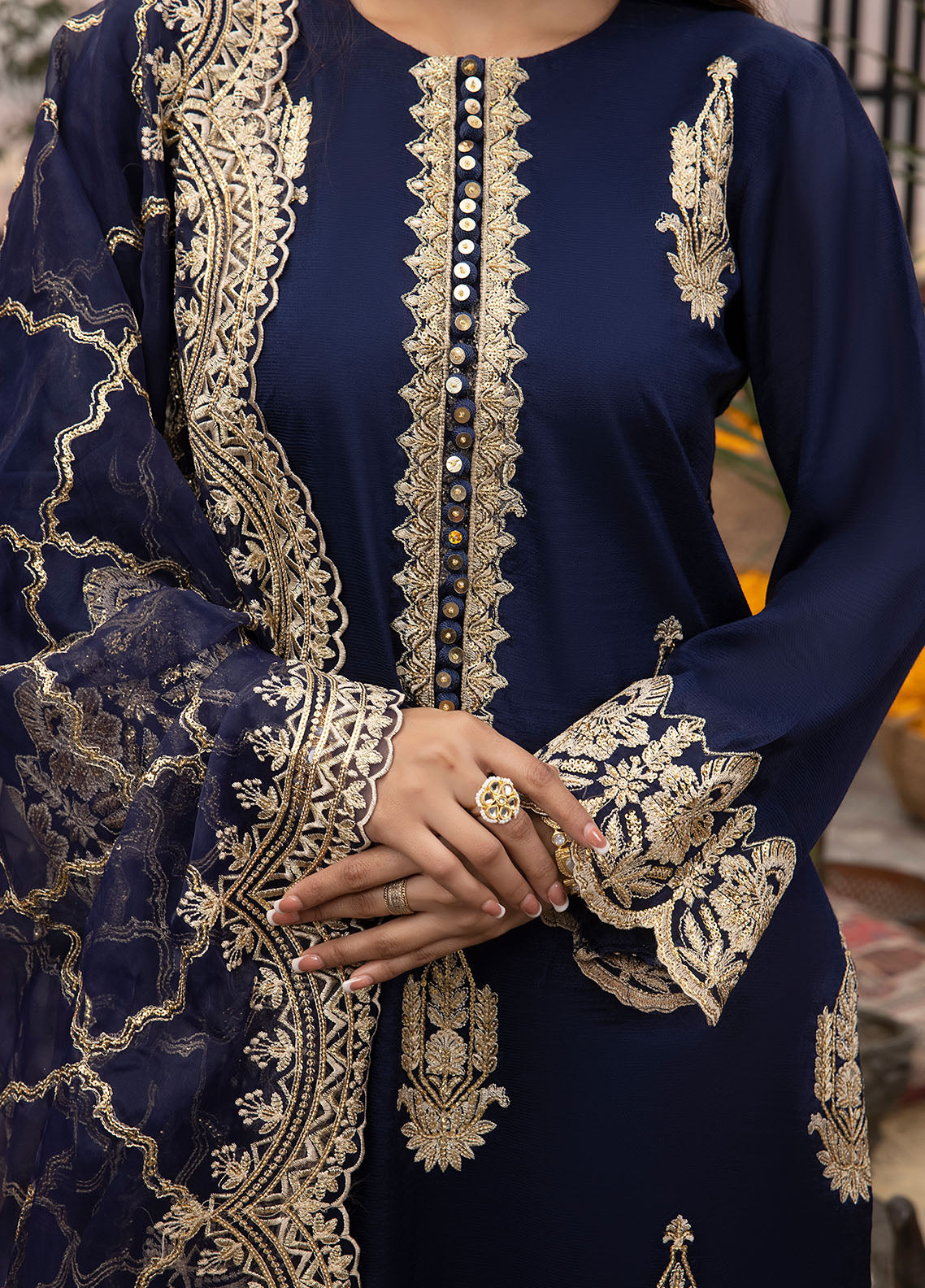 BR-1201 Afrozeh - Durnaz | Unstitched | 3 Piece