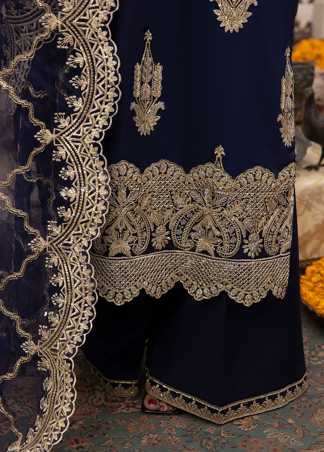 BR-1201 Afrozeh - Durnaz | Unstitched | 3 Piece
