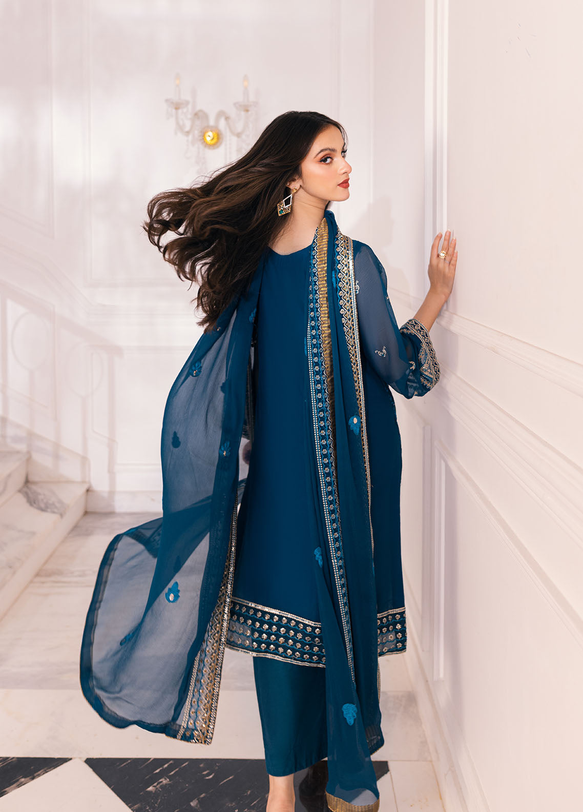 SAH-1003 Genevieve - Ella Formals | Unstitched | 3 Piece