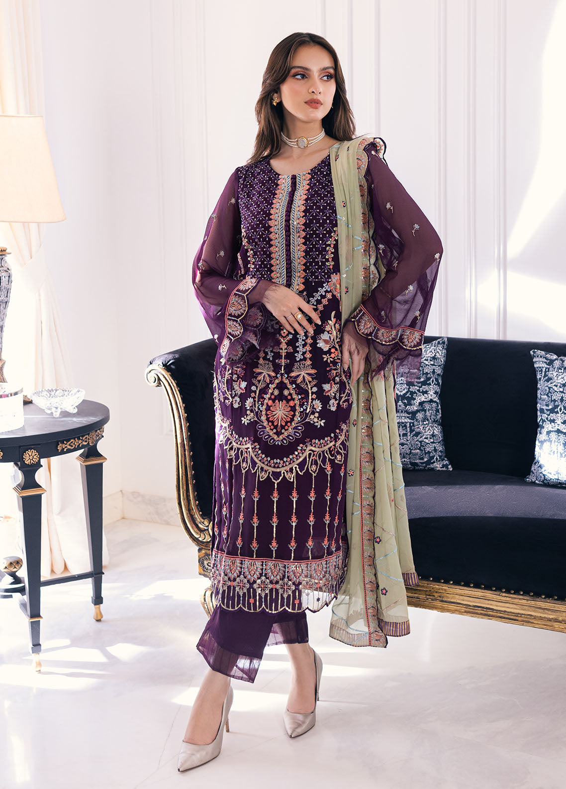 SAH-1004 Drizella - Ella Formals | Unstitched | 3 Piece