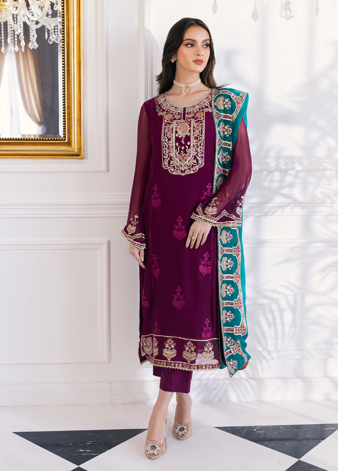 SAH-1005 Anastasia - Ella Formals | Unstitched | 3 Piece