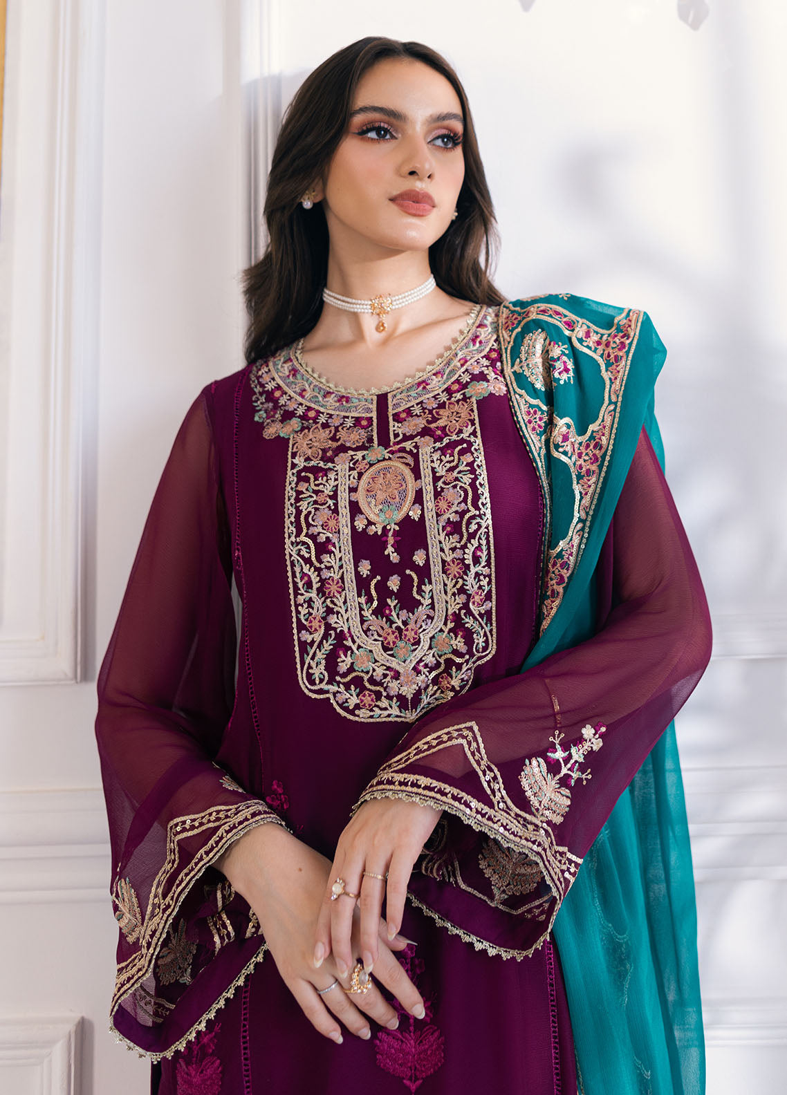 SAH-1005 Anastasia - Ella Formals | Unstitched | 3 Piece