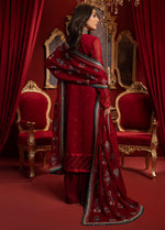 KD-1105 Crimson - Khawab Deeda | Unstitched | 4 Piece