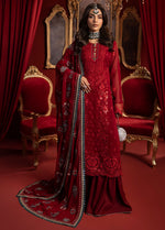 KD-1105 Crimson - Khawab Deeda | Unstitched | 4 Piece