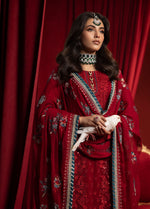 KD-1105 Crimson - Khawab Deeda | Unstitched | 4 Piece