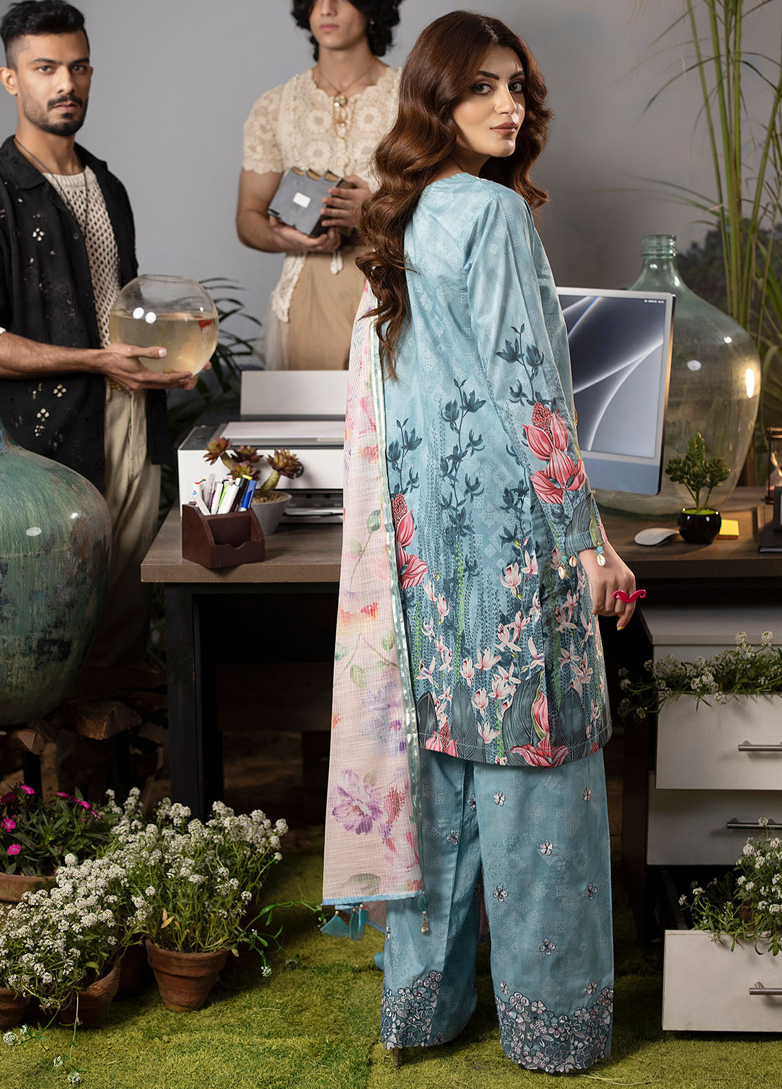 CT-9004 Ethereal Spark - Mehr | Unstitched | 3 Piece