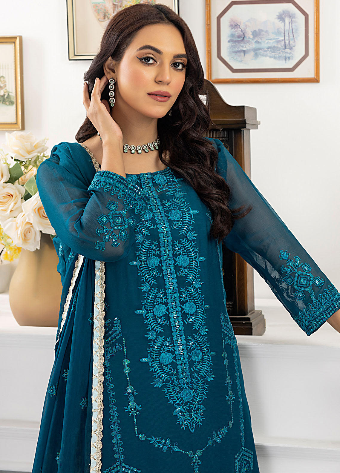 SAH-1012 - Ella Formals | Unstitched | 3 Piece