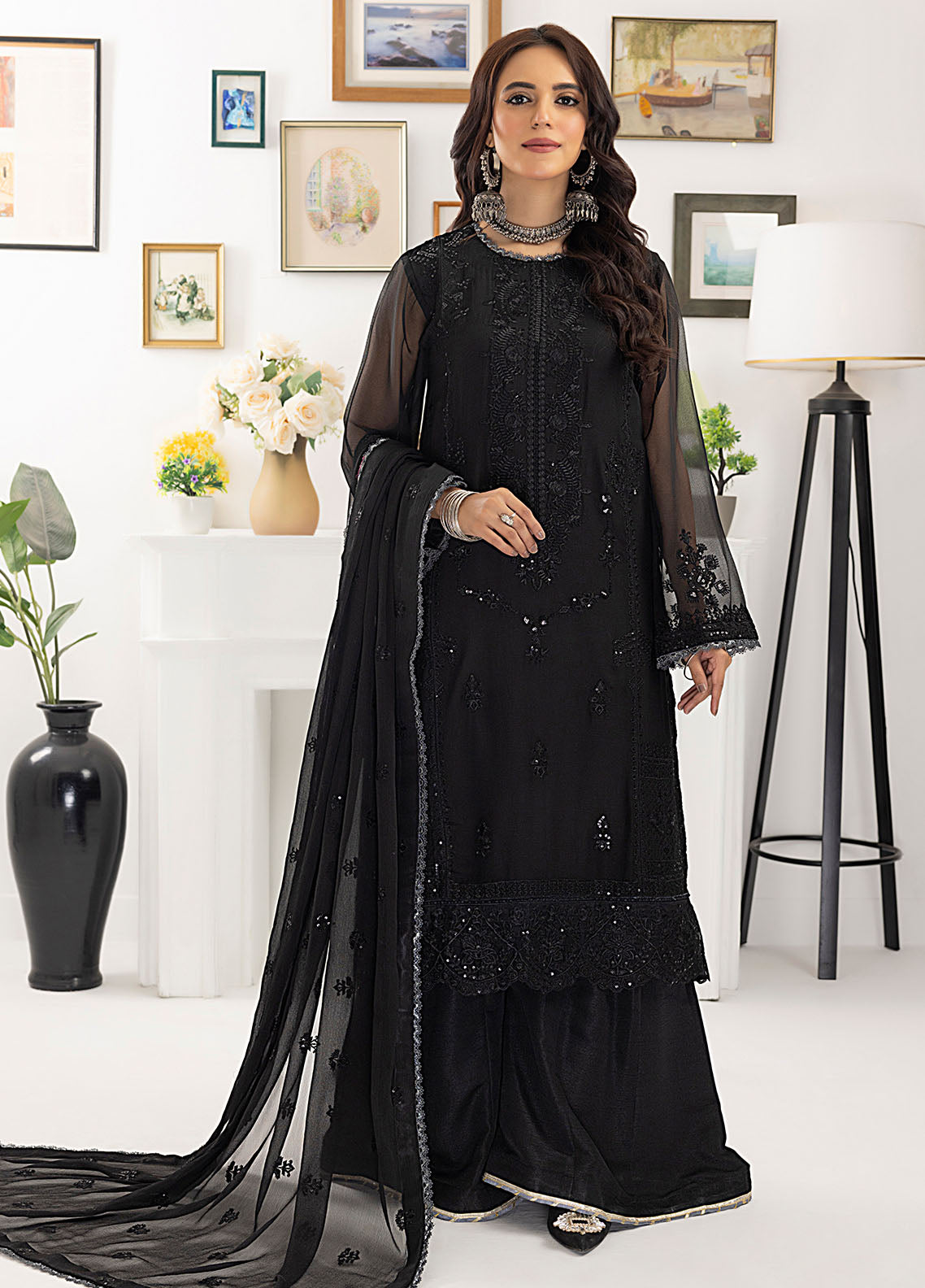 SAH-1013 - Ella Formals | Unstitched | 3 Piece