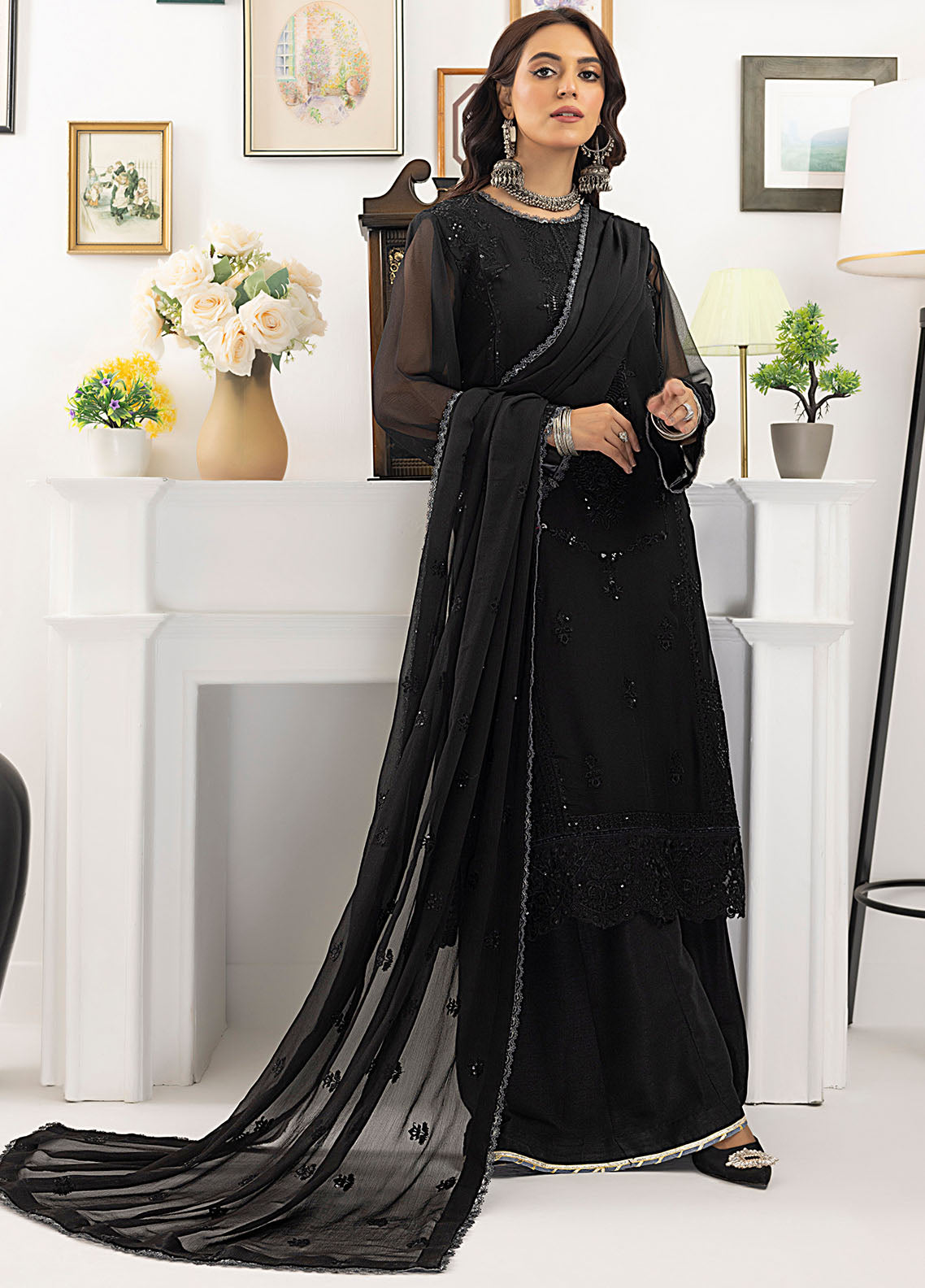 SAH-1013 - Ella Formals | Unstitched | 3 Piece