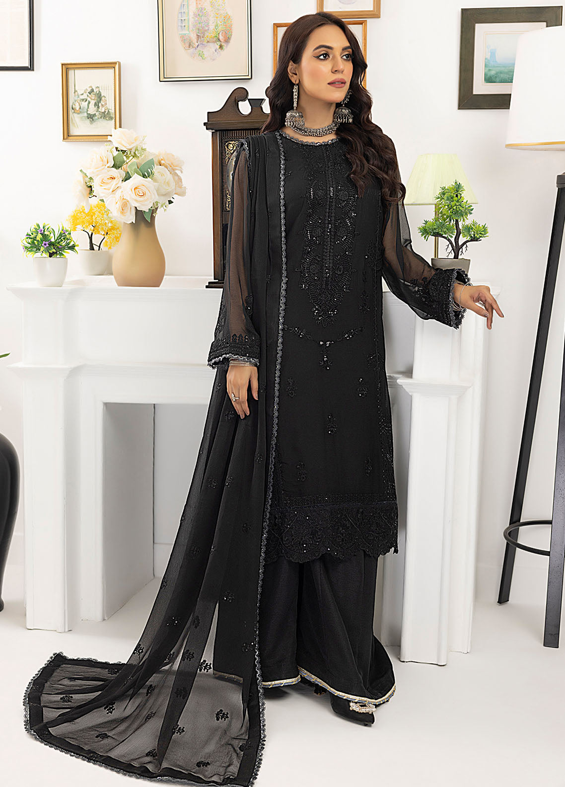SAH-1013 - Ella Formals | Unstitched | 3 Piece