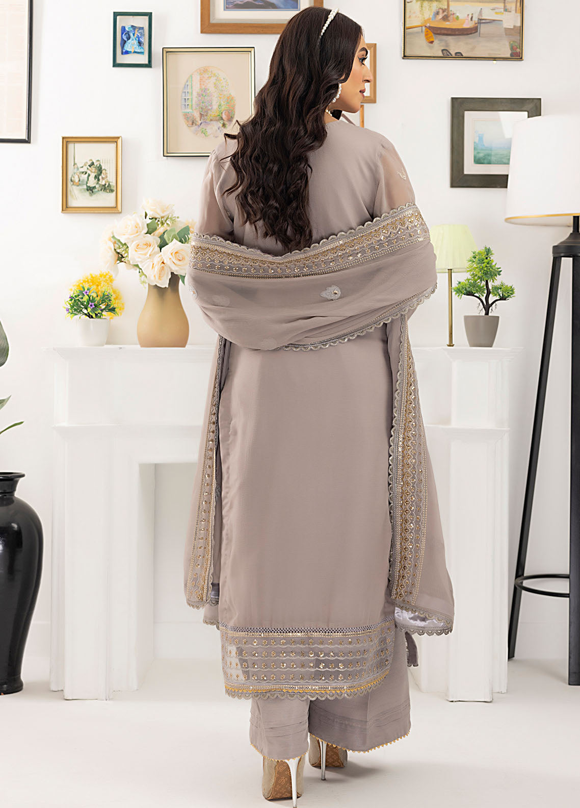 SAH-1014 - Ella Formals | Unstitched | 3 Piece