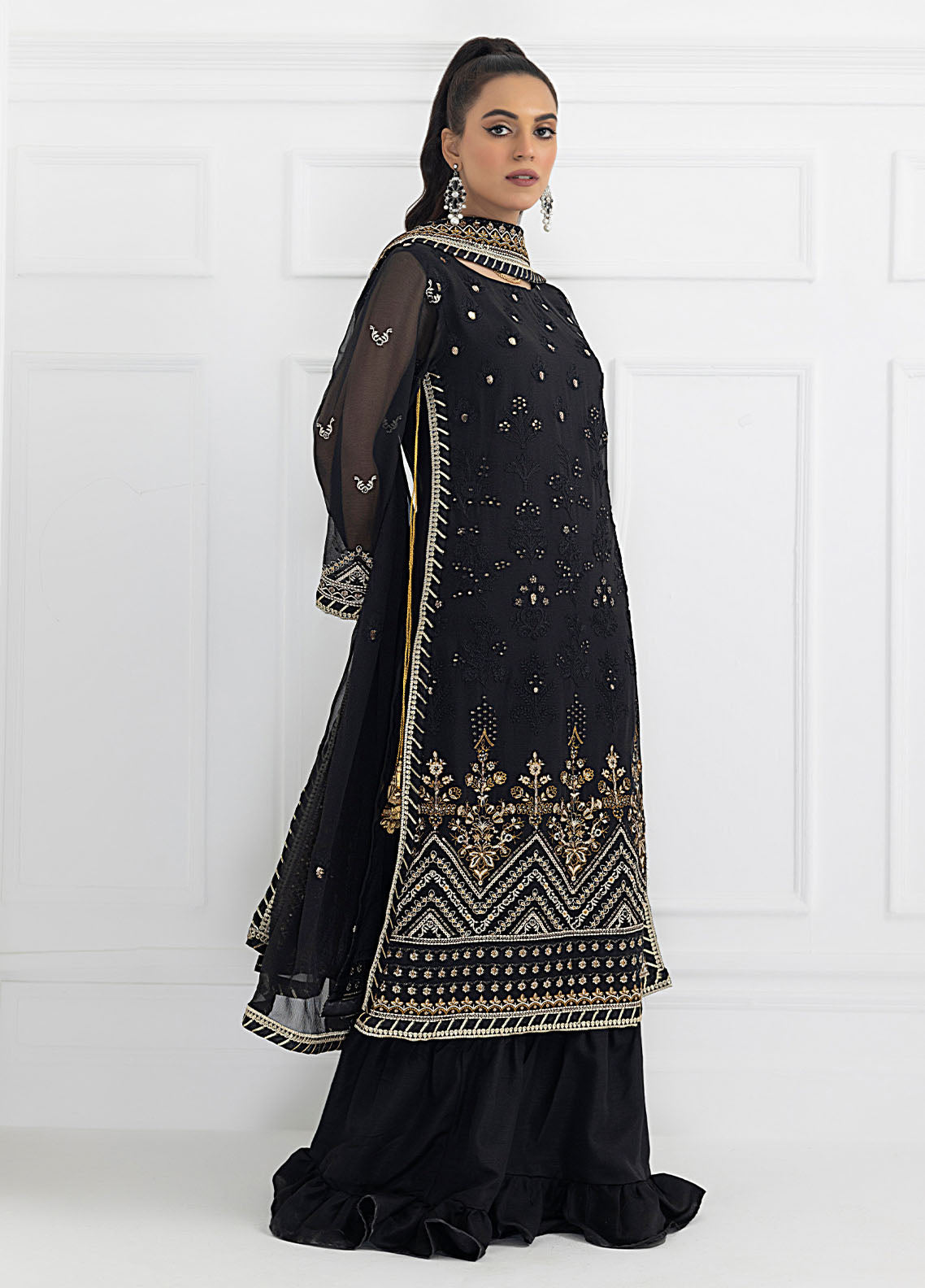 SAH-1015 - Ella Formals | Unstitched | 3 Piece