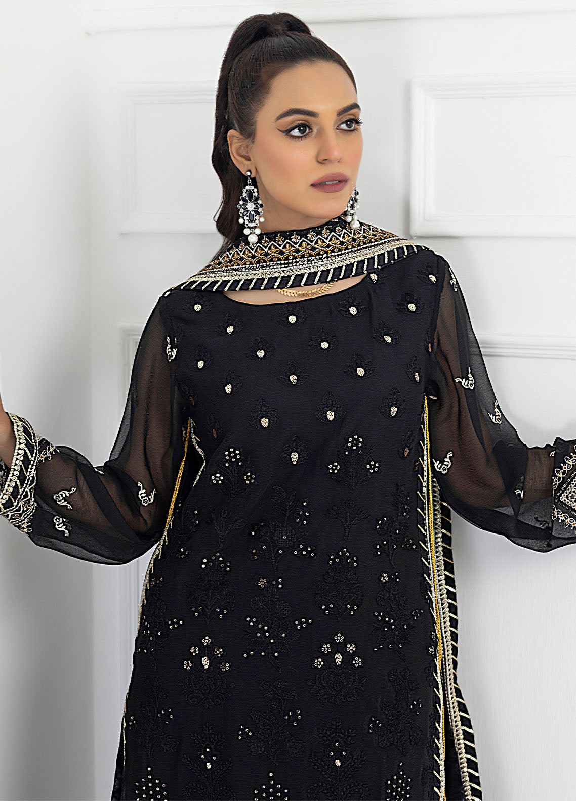SAH-1015 - Ella Formals | Unstitched | 3 Piece