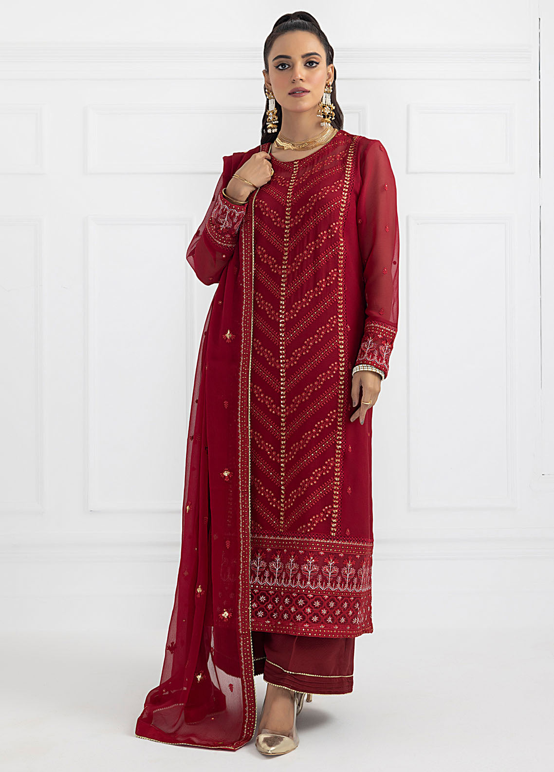 SAH-1016 - Ella Formals | Unstitched | 3 Piece