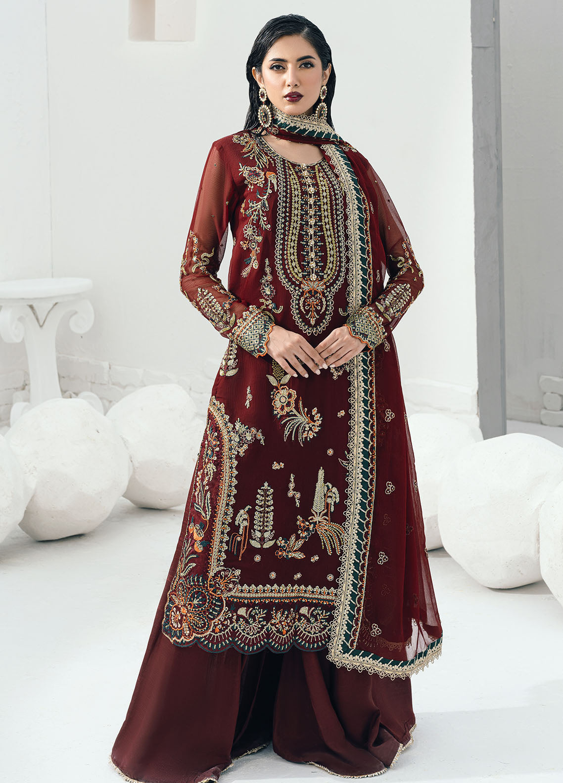 CT-140002 Rouge - Savoir | Unstitched | 3 Piece