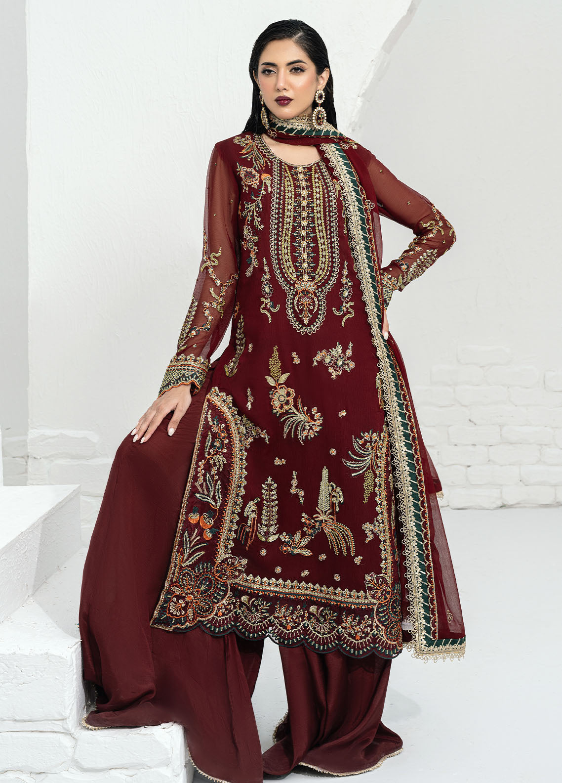 CT-140002 Rouge - Savoir | Unstitched | 3 Piece