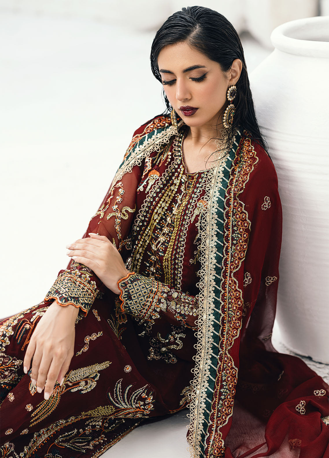 CT-140002 Rouge - Savoir | Unstitched | 3 Piece