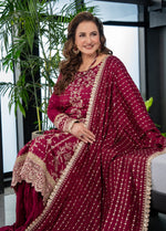 TSG-07 Merlot - There She Glows | Unstitched | 3 Piece