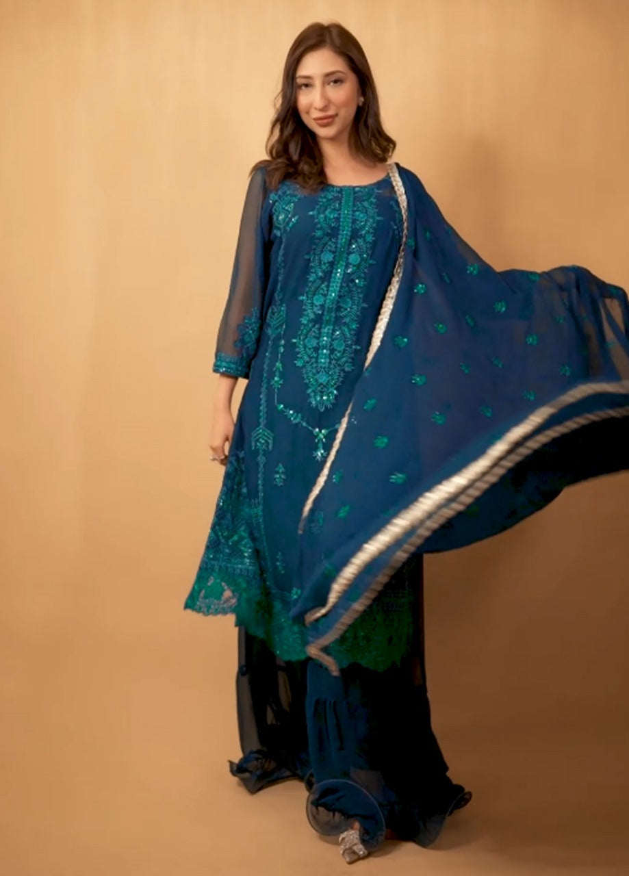 SAH-1012 - Ella Formals | Unstitched | 3 Piece